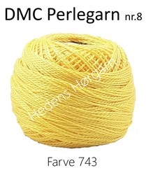 DMC Perlegarn nr. 8 farve 743